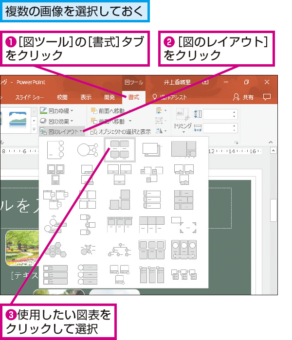 Powerpointで複数の画像から図表を作成する方法 できるネット