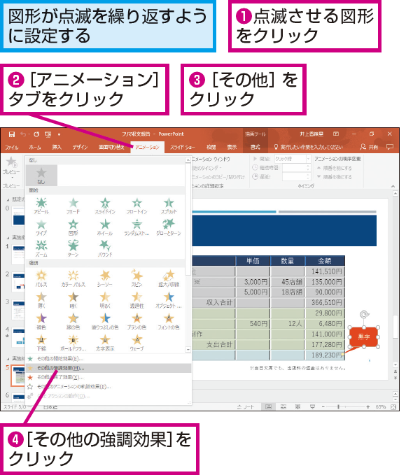 Powerpointで強調したい図形を点滅させる方法 できるネット