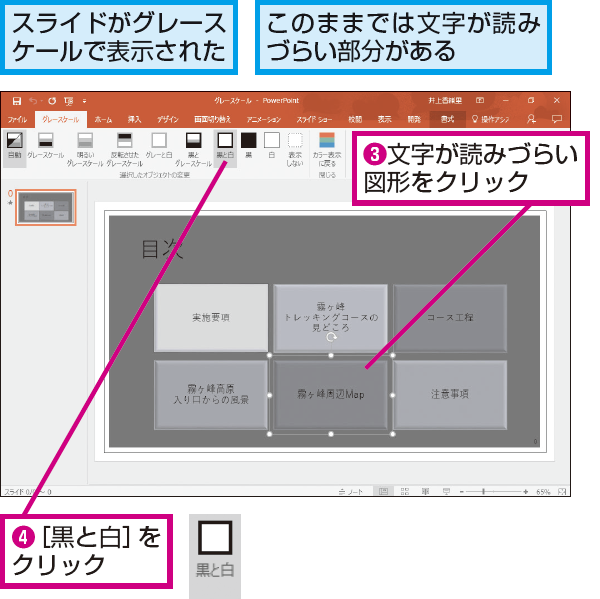 Powerpointでグレースケール印刷した文字が見づらくなったときは できるネット