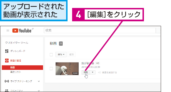 Youtubeの動画を編集する方法 できるネット