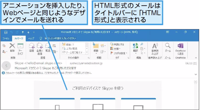 Outlookで扱うメールの 形式 とは Outlook できるネット