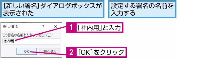 Outlookで作成するメールの末尾に署名を付けるには Outlook できるネット