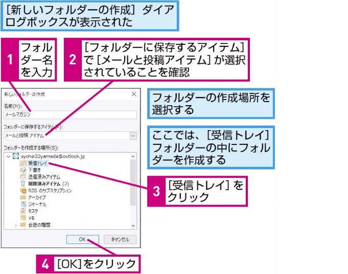 Outlookでメールを整理するフォルダーを作成する方法 できるネット