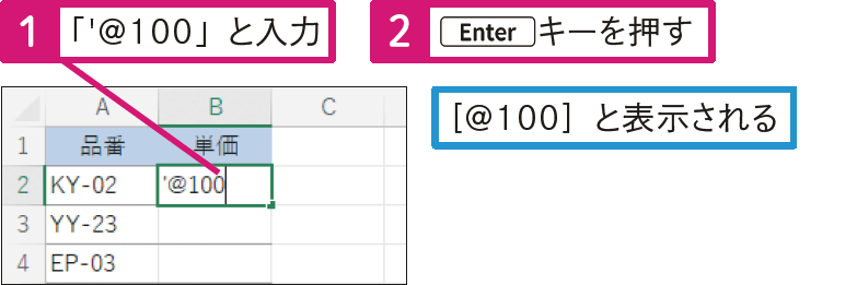 記事「【Excel Q&A】「＠100」と入力するにはどうすればいいの？」：画像1