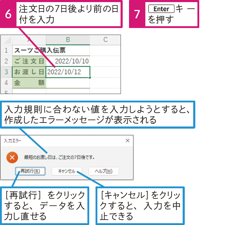  入力エラー時にわかりやすいメッセージを表示させたい