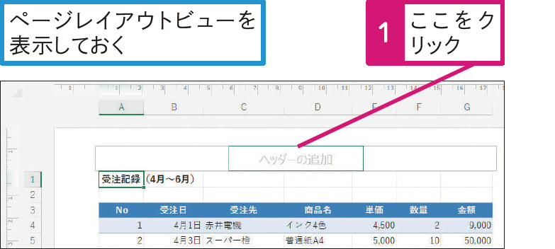 ページ番号や総ページ数を自動でふって印刷するには