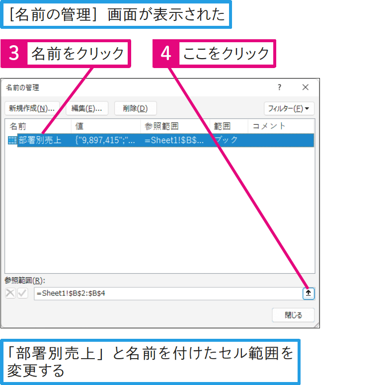 数式で使っている名前の参照範囲に後からデータを追加したい