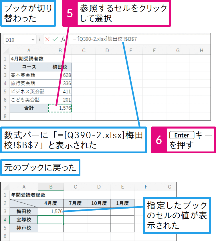ほかのブックのセルを参照したい