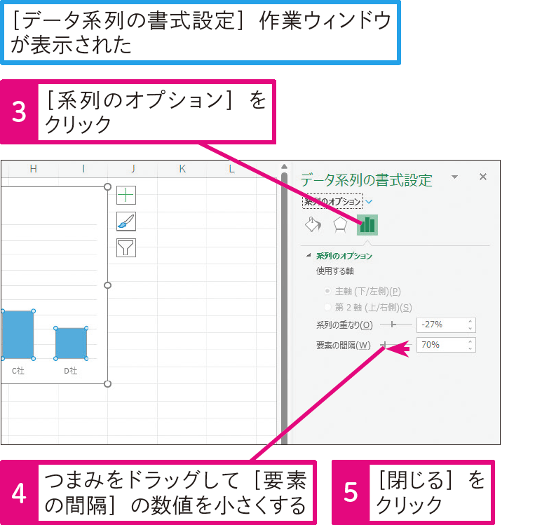 棒グラフを太くするには？