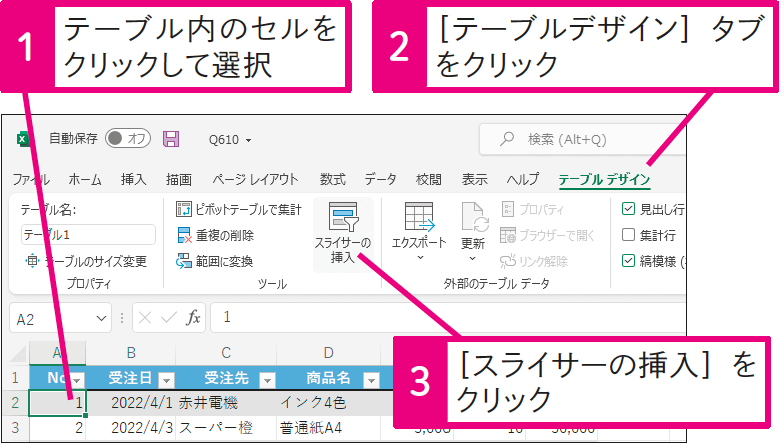 テーブルのデータを簡単に抽出する方法はある？