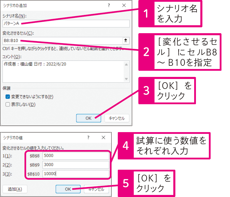 セルの値をいろいろなパターンに置き換えて計算するには