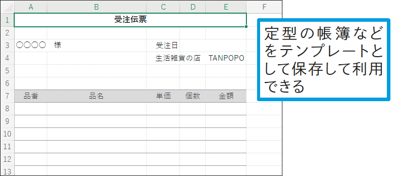 テンプレートって何？