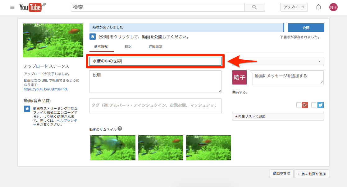 Youtube 動画を公開する方法 タイトルやタグで見つかりやすく できるネット