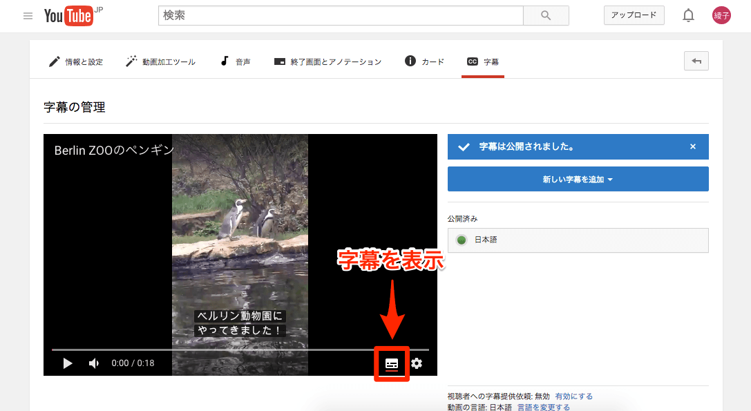 Youtube 動画をテキストで補足する 字幕 を追加する方法 できるネット