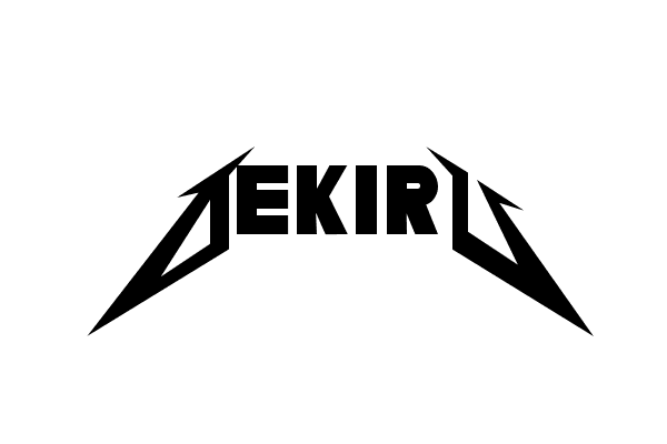 メタリカ風「DEKIRU」（できる）ロゴ