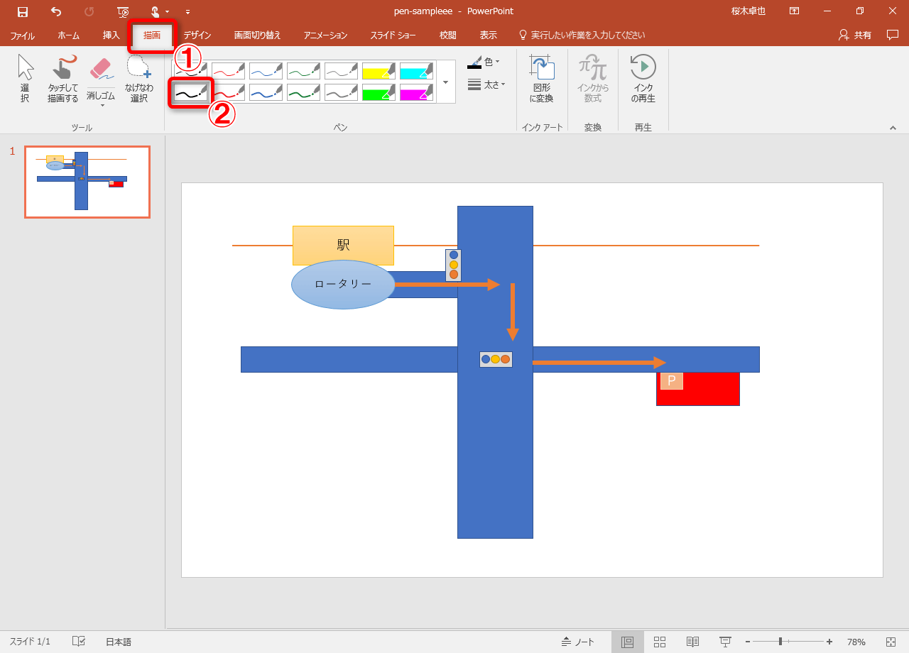 Office365新機能 Powerpoint 2016で手書きのイラストやコメントを