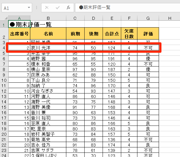 エクセル時短 セルじゃなくて 行全体 の色を変えたい 条件付き書式を工夫して見やすくするワザ エクセル時短 できるネット