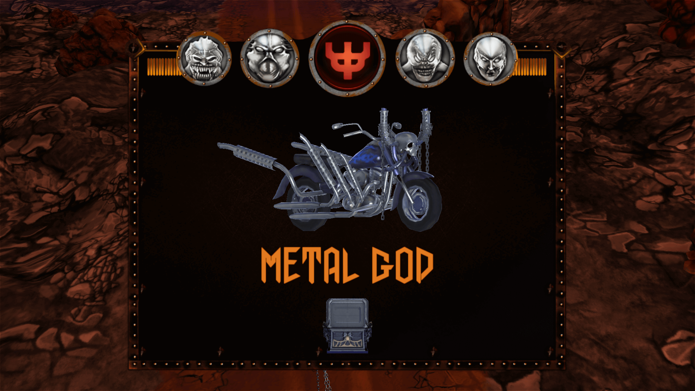 Judas Priest（ジューダス・プリースト）の［Road to Valhalla］のMETAL GODバイクの画面