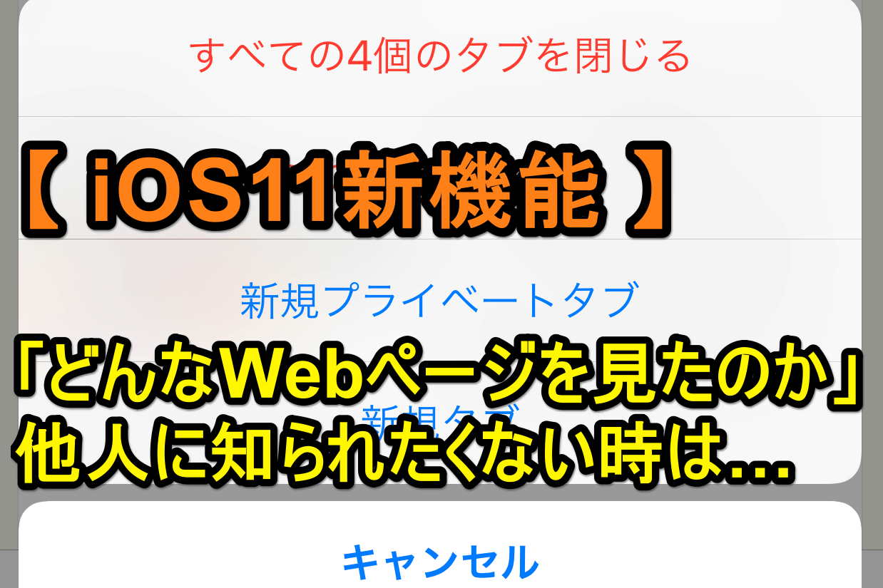 Ios 11 コレは便利 Safari プライベートブラウズ への切り替えが超簡単に 新機能 Iphone できるネット