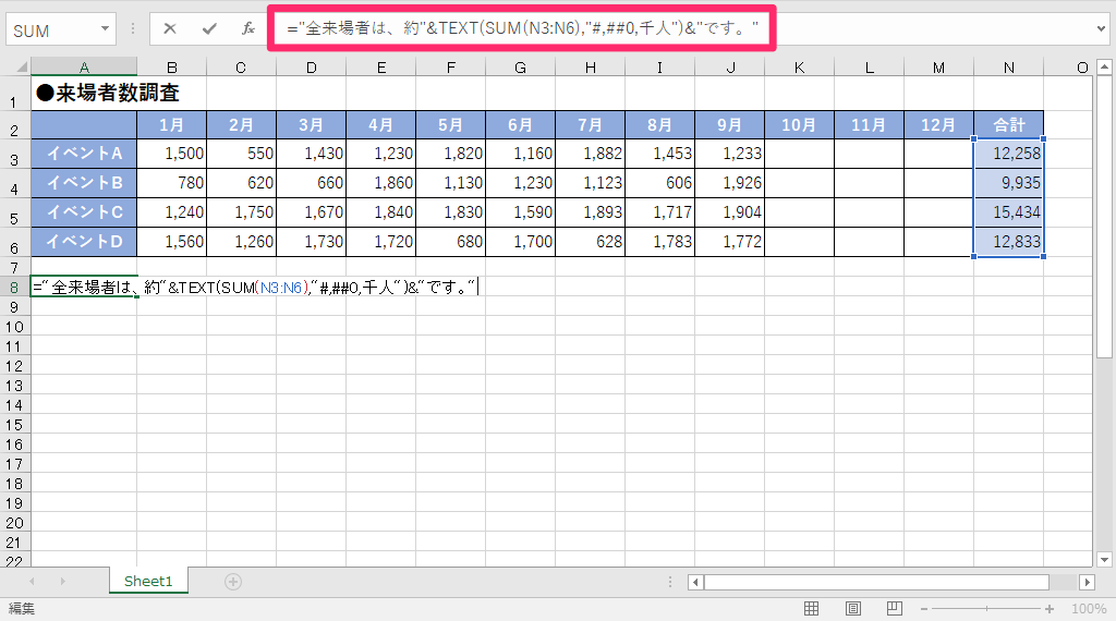 エクセル時短 これができたら関数中級者 文章内の数値や日付を Text関数 で自動更新するワザ エクセル時短 できるネット