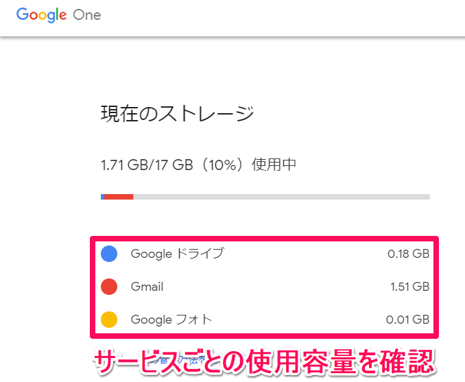 Googleドライブの残容量がピンチ Googleサービスごとのストレージ容量を確認する方法 Googleドライブ できるネット