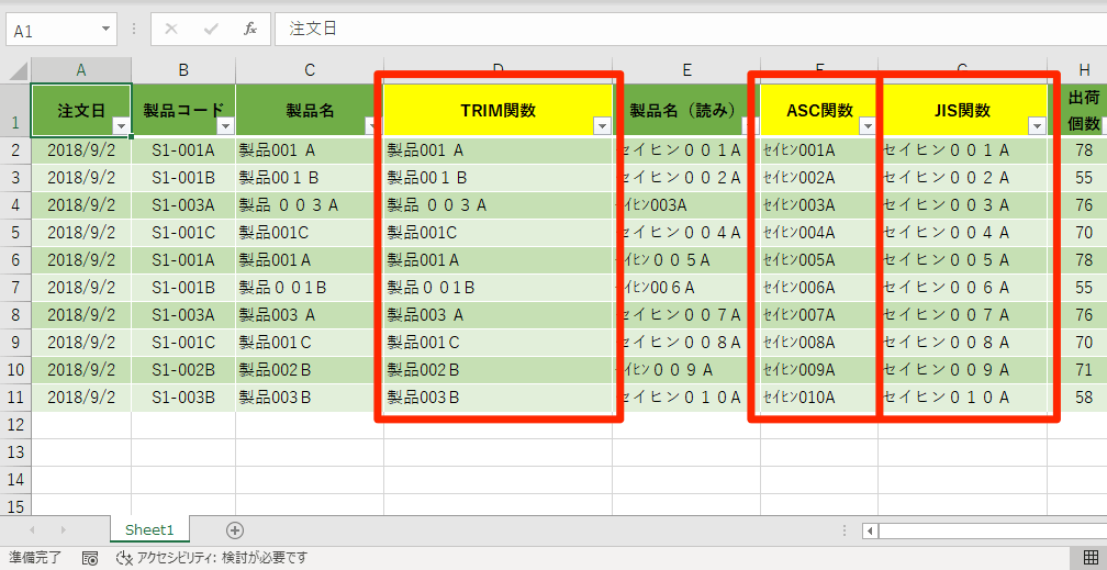 エクセル時短 できる新人 と思われる 表の整理でよく使う定番機能と関数を覚える できるネット