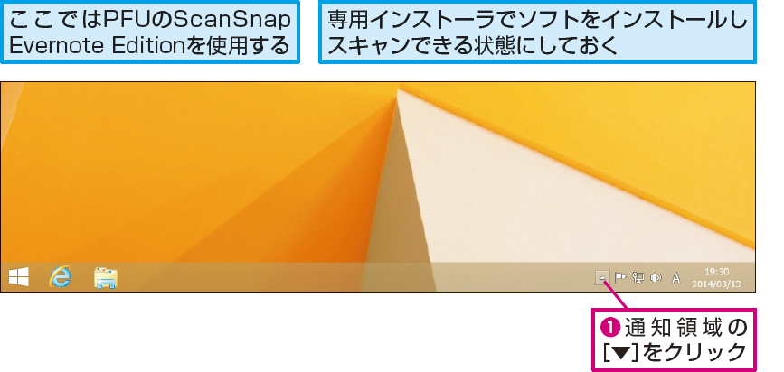 ScanSnap Evernote Editionの設定画面を表示する 1