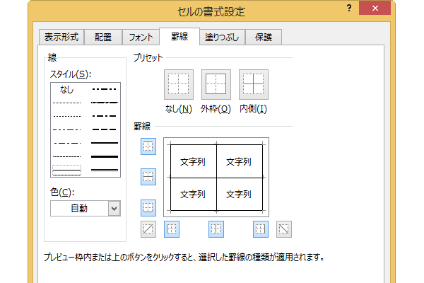 ショートカットキーで セルの書式設定 を表示する ショートカットキー できるネット