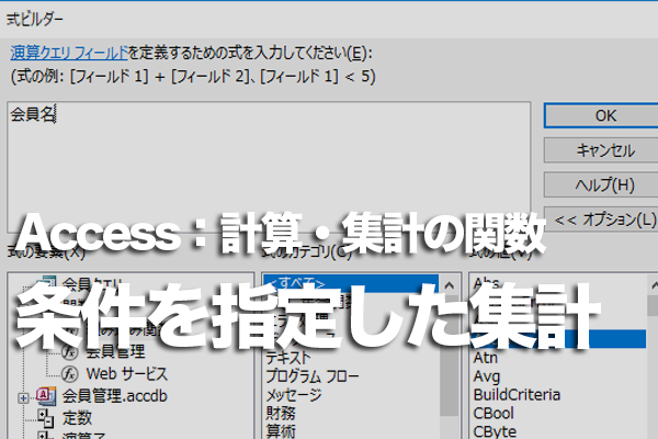 Accessの Dsum 関数で条件に合うレコードのみ集計する方法 できるネット