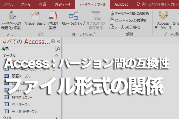 Accessのバージョンとファイル形式の関係と機能 できるネット