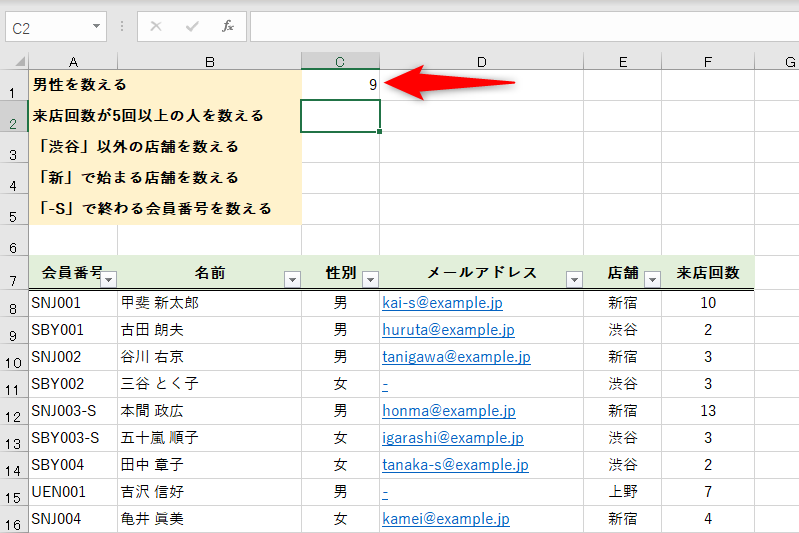 Countif関数の使い方 Excel関数 できるネット