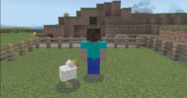 Minecraftプログラミング ニワトリを養鶏場に放すには できるネット