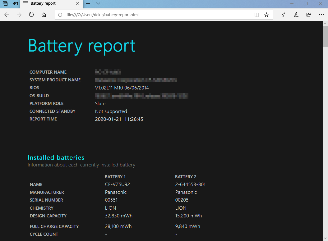 ノートPCのバッテリーのヘタリ具合を確認する方法。Windows標準のBattery reportを使う【Windows Tips】